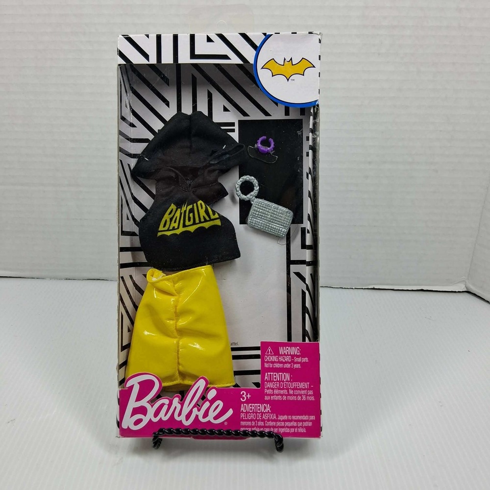 Barbie Batgirl Fashion Pack DC Comics Hooded Top Yellow Skirt‎ FXK74 2018 NEW